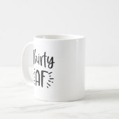 Dertig AF Funny koffiecadeau mok 30e verjaardag (Voorkant links)