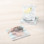 Dertig ballonsnaren | Foto 30e verjaardagsfeestje Vierkante Kartonnen Onderzetter (Insitu)