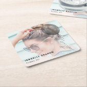 Dertig ballonsnaren | Foto 30e verjaardagsfeestje Vierkante Kartonnen Onderzetter (Schuin)