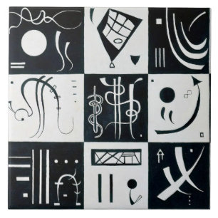 Dertig, Biomorfe Abstractie - Kandinsky Tegeltje