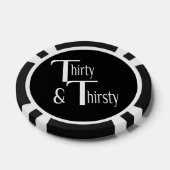 Dertig en dertigjarig poker chips (Enkel)