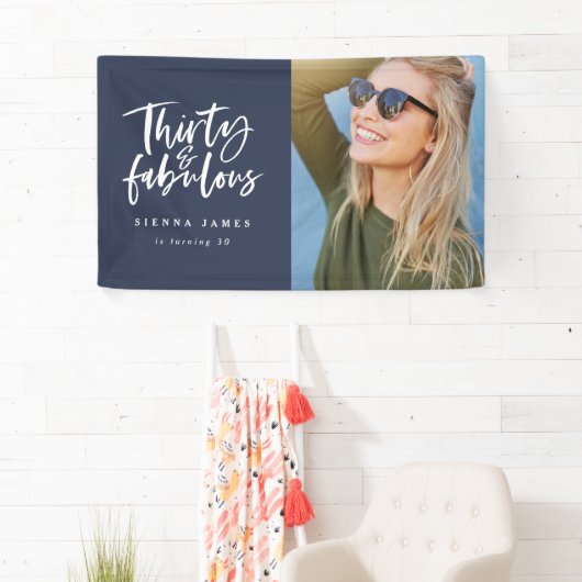 Dertig en geweldige verjaardagsbanner spandoek (Insitu)
