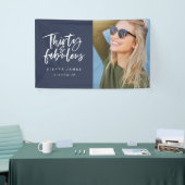 Dertig en geweldige verjaardagsbanner spandoek (Beurs)