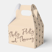 Dertig flirterige en bloeiende cocktail 30e verjaa bedankdoosjes (Voorkant Zijde)