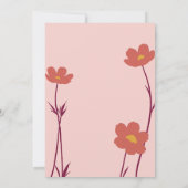 Dertig Roze Bloemige Minimaal 30e Verjaardag Kaart (Achterkant)