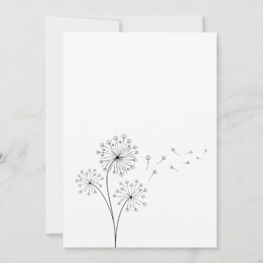 Dertig zwarte en witte uitnodiging (Achterkant)