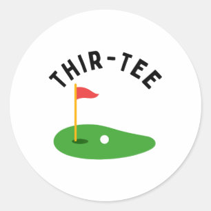 Dertigste 30e Golf Verjaardagsfeest Dertigste Golf Ronde Sticker