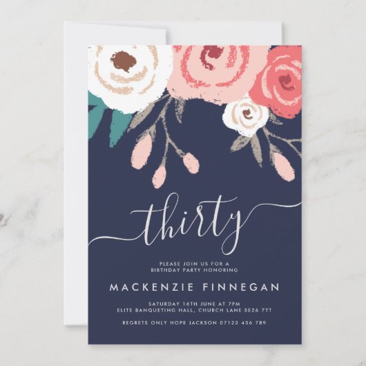 Dertigste verjaardag van de zeemacht en koraal kaart (Voorkant)