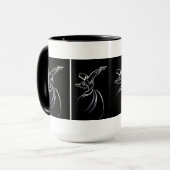 Dervish Line Drawing Calligrafy Style in White Mok (Voorkant links)