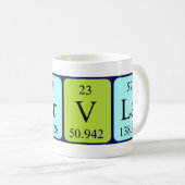 Dervla tasse de nom de table périodique (Devant droit)