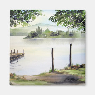 Derwent Water Keswick England Waterverf Painting Magneet