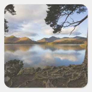 Derwentwater, Lake District, Cumbria, Engeland Vierkante Sticker