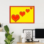 Des affiches de coeurs heureux (Bureau à domicile)