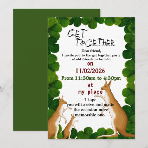 Des amis se rassemblent invitation