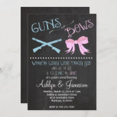 Des armes à feu ou des vaches Invitation à une fêt (Devant / Derrière)