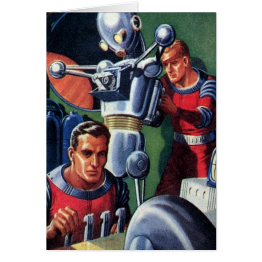 Des astronautes de science-fiction vintages répare (Devant)