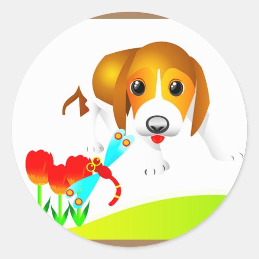 Des autocollants de chien. (Devant)
