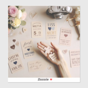 Des autocollants de hashtag mariages pour encourag