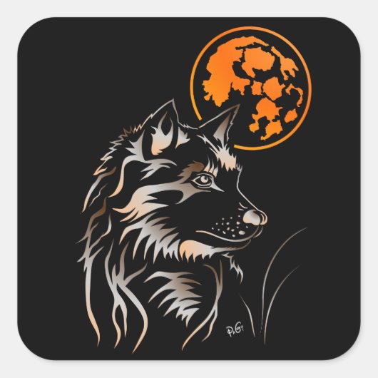 Des autocollants de jeune loup rêveur (Devant)