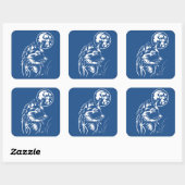 Des autocollants de jeune loup rêveur (Feuille)