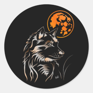 Des autocollants de jeune loup rêveur