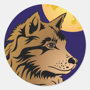 Des autocollants de jeune loup rêveur