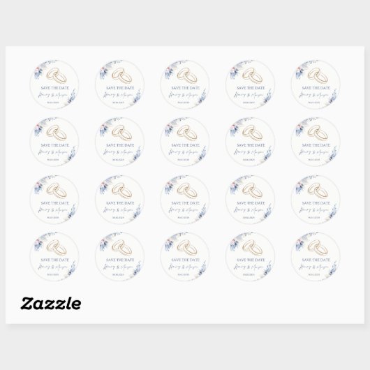 Des autocollants de mariage à coller sur une envel (Feuille)