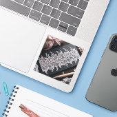 Des autocollants en dentelle pour ajouter une touc (Ordinateur portable avec iPhone)