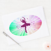 Des autocollants ovales brillants pour filles dans (Enveloppe)