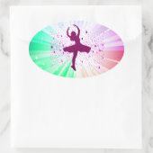 Des autocollants ovales brillants pour filles dans (Sac)