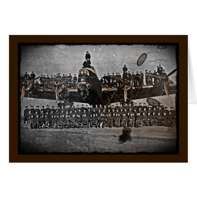 Des aviateurs sur un Lancaster Avro (Devant horizontal)