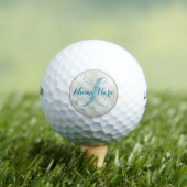 Des balles de golf de Monogramme Turquoise pour el (T-shirt Insitu)