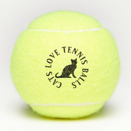 Des balles de tennis d'amour de chats - faites (Devant)