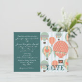 Des ballons à air chaud avec des invitations de ma (Debout devant)