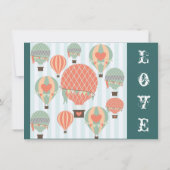 Des ballons à air chaud avec des invitations de ma (Dos)