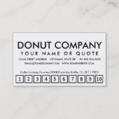 des beignets. carte de fidélité (Dos)