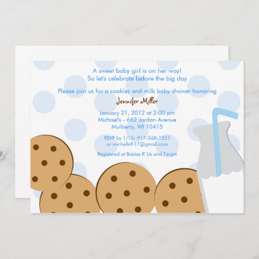 Des biscuits modernes et des invitations à la douc (Devant / Derrière)