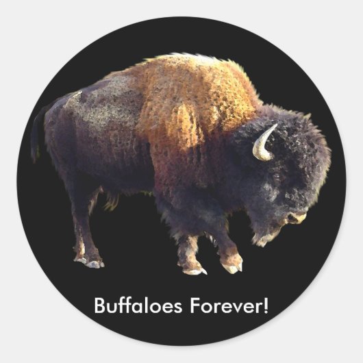 Des buffles pour toujours ! Stickers Art Bison Lov (Devant)