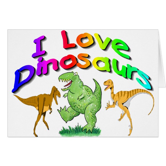 Des cadeaux aime dinosaures d'enfants "je" (Devant horizontal)