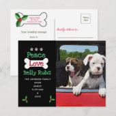 Des cartes de Noël de chien (Devant / Derrière)