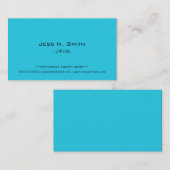 Des cartes de visite bleu ciel simples et cool. (Devant / Derrière)