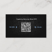 Des Cartes de visite élégants de Damask photograph (Dos)