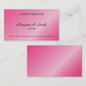 Des cartes de visite roses brillants, métalliques  (Devant / Derrière)