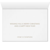 Des Cerfs Blancs Sur Un Noël Personnalisable Beige (Intérieur Horizontal (Bas))