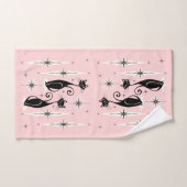 Des chats atomiques rétro-rétro du milieu du siècl (Serviette à main)