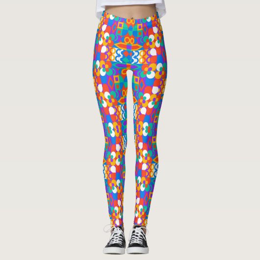 Des collants aux couleurs vives présentent un moti (Devant)