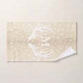 Des colporteurs de cerfs blancs rustiques pointent (Serviette à main)