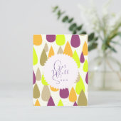 Des couleurs gaies gouttelettes design. carte de v (Debout devant)