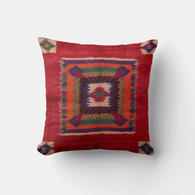 Des Coussins authentiques de Kilim Rouge pour un l (Recto)