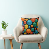 Des cubes à profusion sur un coussin décoratif noi (Chaise)